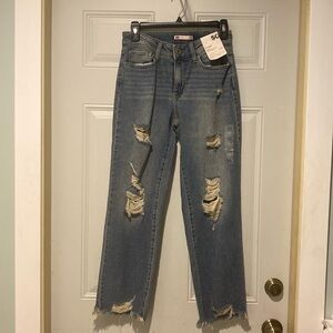 SO High Rise Straight Leg Jeans Size 1 (Juniors)